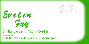 evelin fay business card